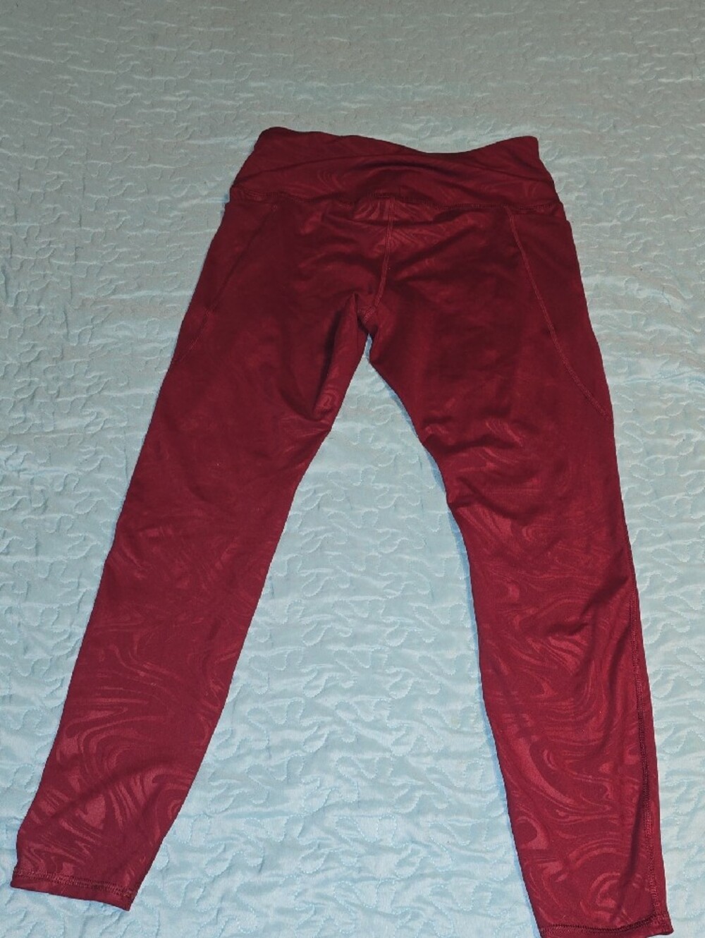 Avia Burgundy Yoga Pant with Black Racerback Crop With Built In Sport Bra - Picture 10 of 14